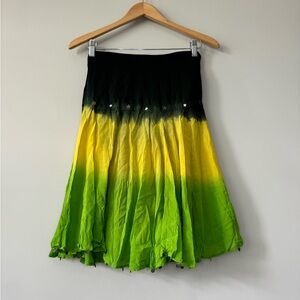Island Style wrap ombré embellished skirt small